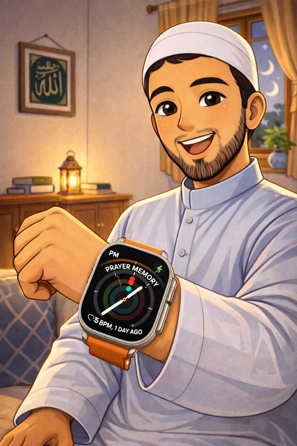 Prayer Memory on Apple Watch face — one tap access