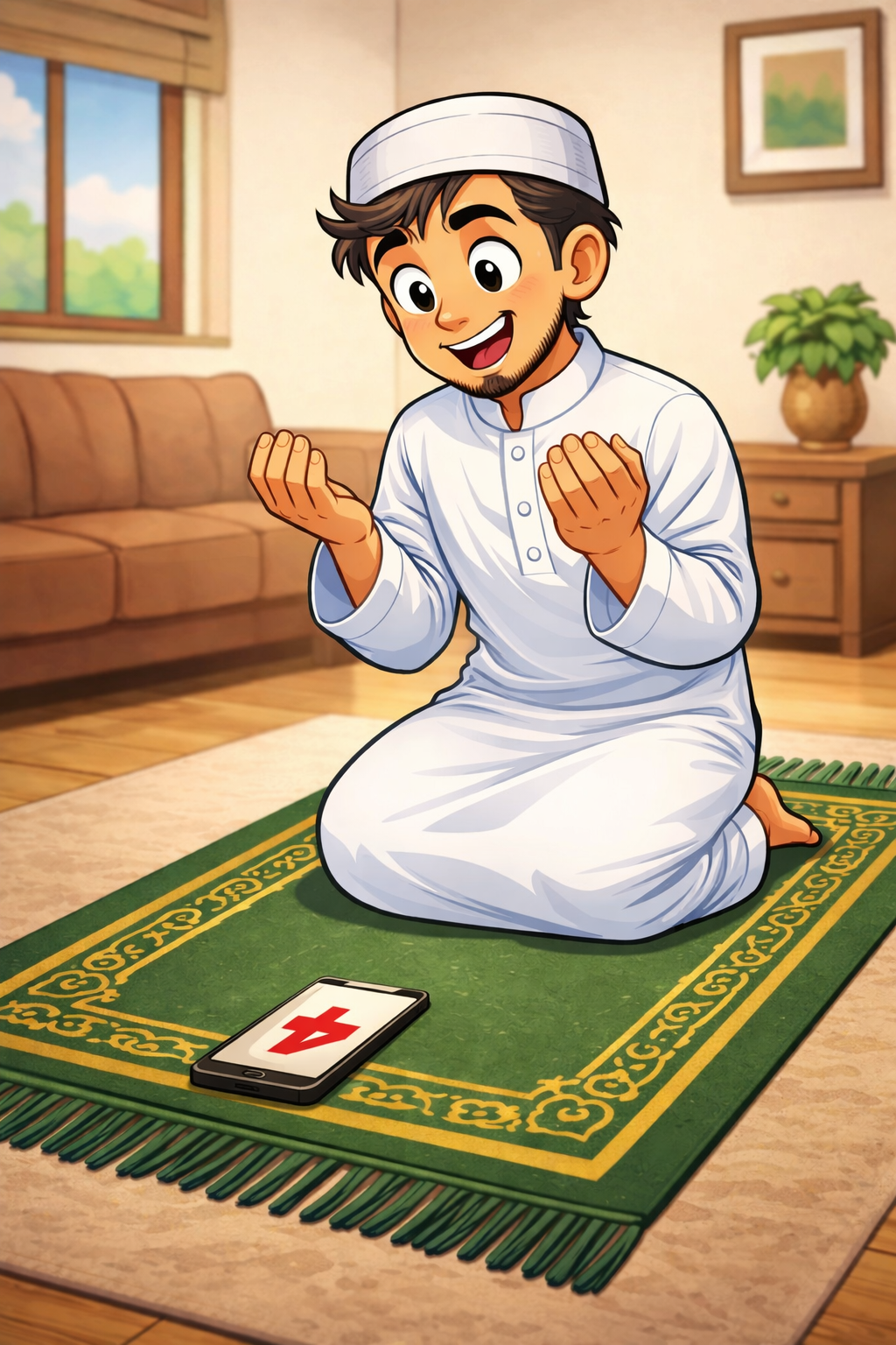 Prayer Memory app showing haptic feedback during prayer